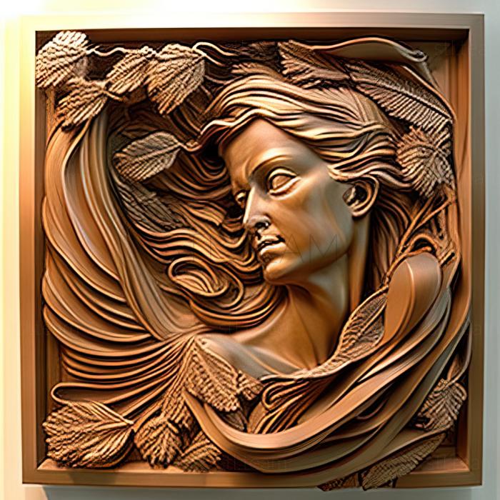 3D модель Лорет Паттен, американська художниця (STL)